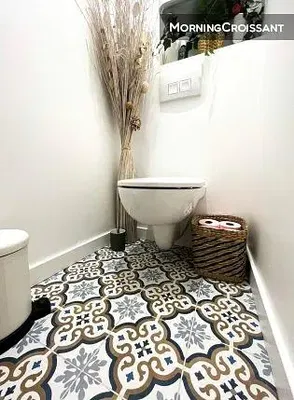 Toilettes; carrelage