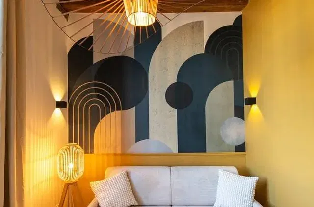 Obývačka; moderný štýl, prirodzené svetlo