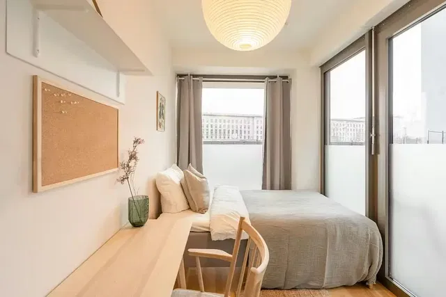 Dormitorio; luz natural, estilo moderno
