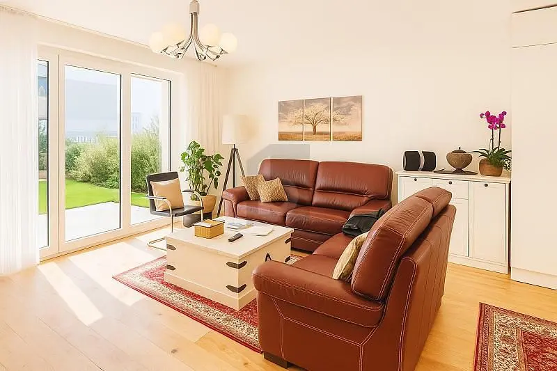 Wohnzimmer; blick, tageslicht, moderner stil
