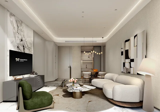 Living room; modern style, natural light, renovated