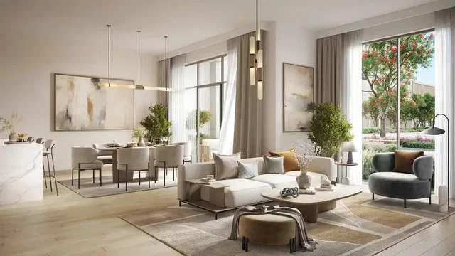 Wohnzimmer; tageslicht, moderner stil, holzboden