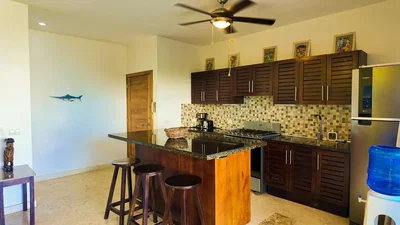 Kitchen; kitchen appliances, natural light, modern style