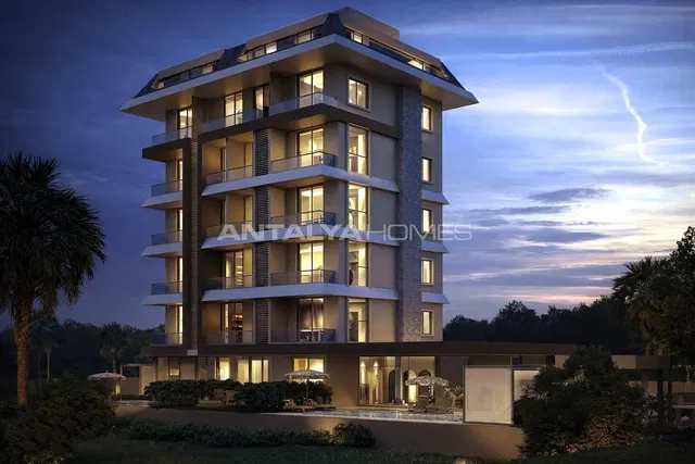 House and surroundings; view