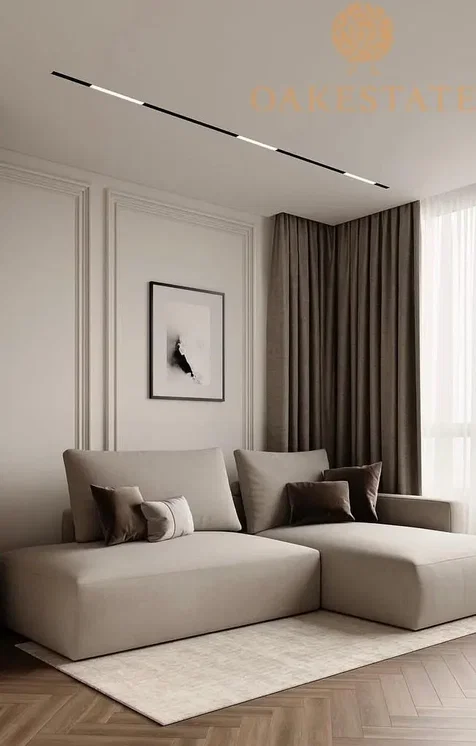 Dnevna soba; moderni stil, drveni pod, prirodno svjetlo