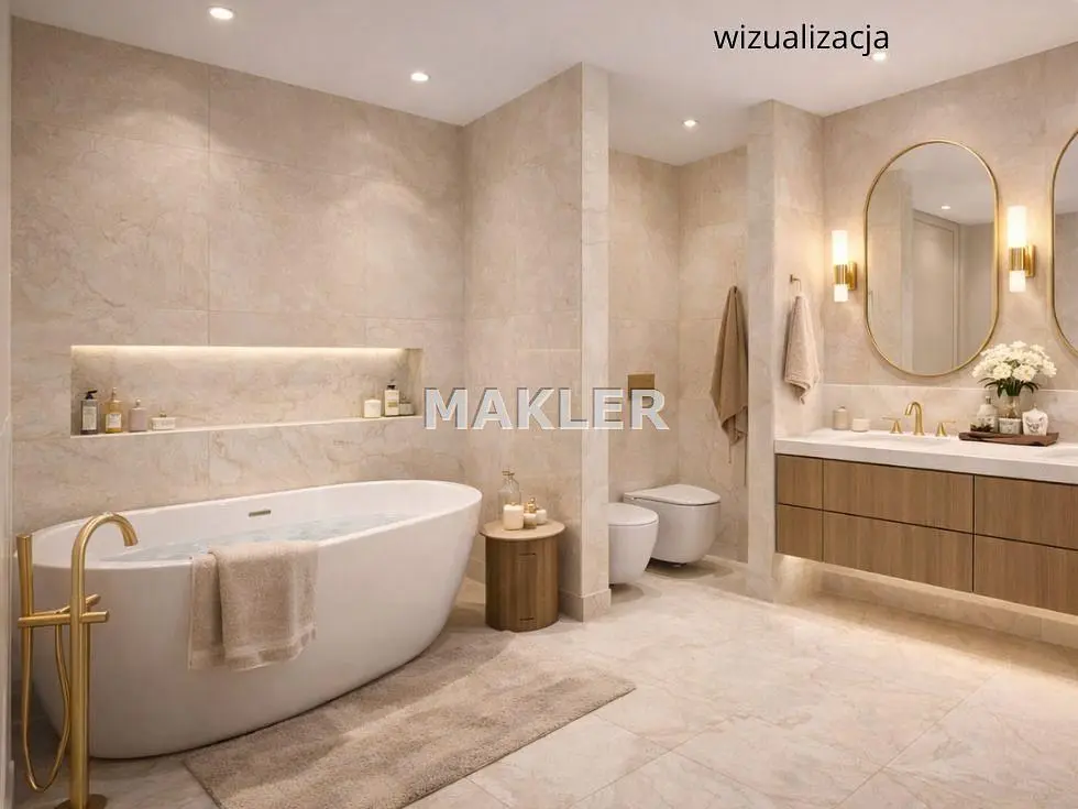 Banyo; fayans zemin, tadilatlı, doğal ışık