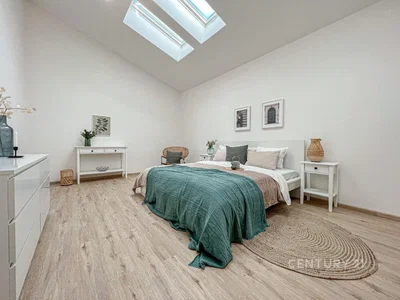 Schlafzimmer; tageslicht, moderner stil, holzboden