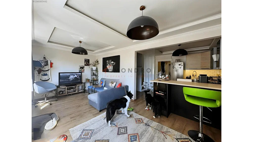 Sala de estar; chão de madeira, luz natural, estilo moderno