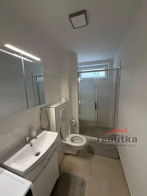 Bagno; pavimento in piastrelle, ristrutturato, luce naturale, stile moderno