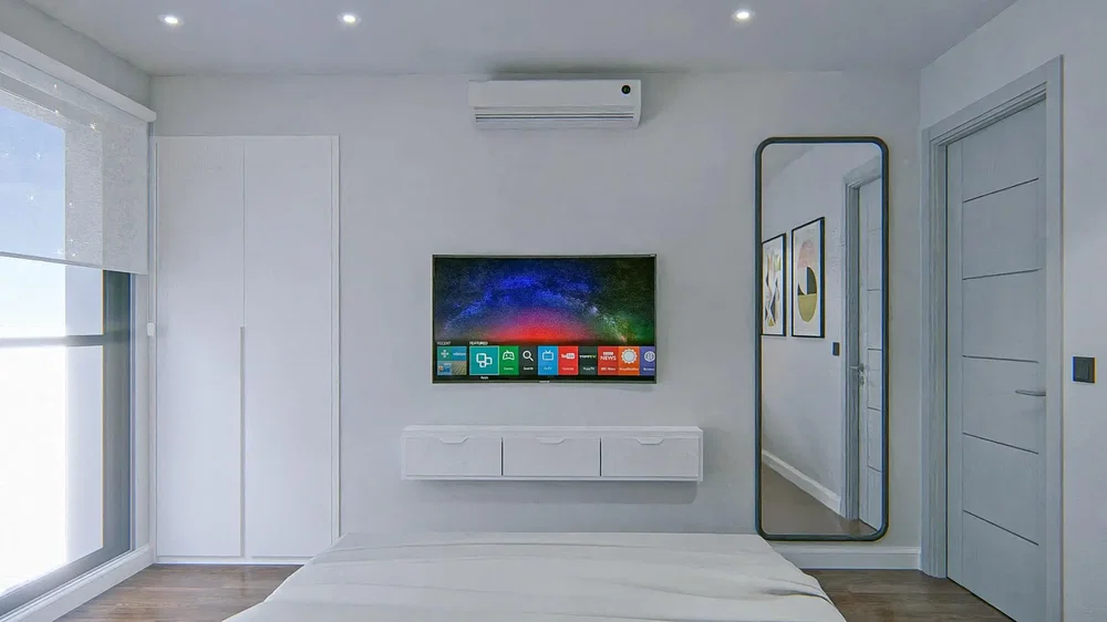 Schlafzimmer; tageslicht, moderner stil