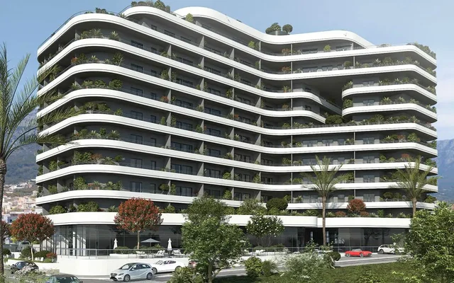 Casa y alrededores; vista