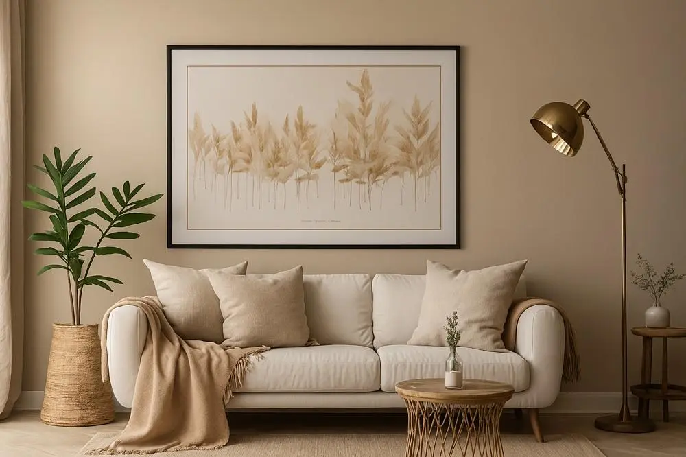 Woonkamer; moderne stijl, natuurlijk licht