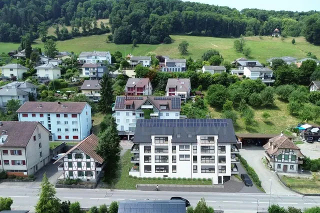 Casa e arredores; vista