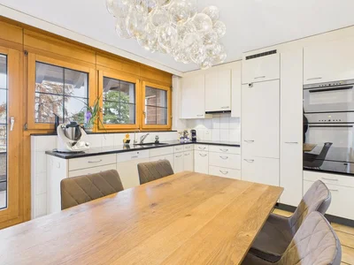 Küche; küchengeräte, tageslicht, moderner stil