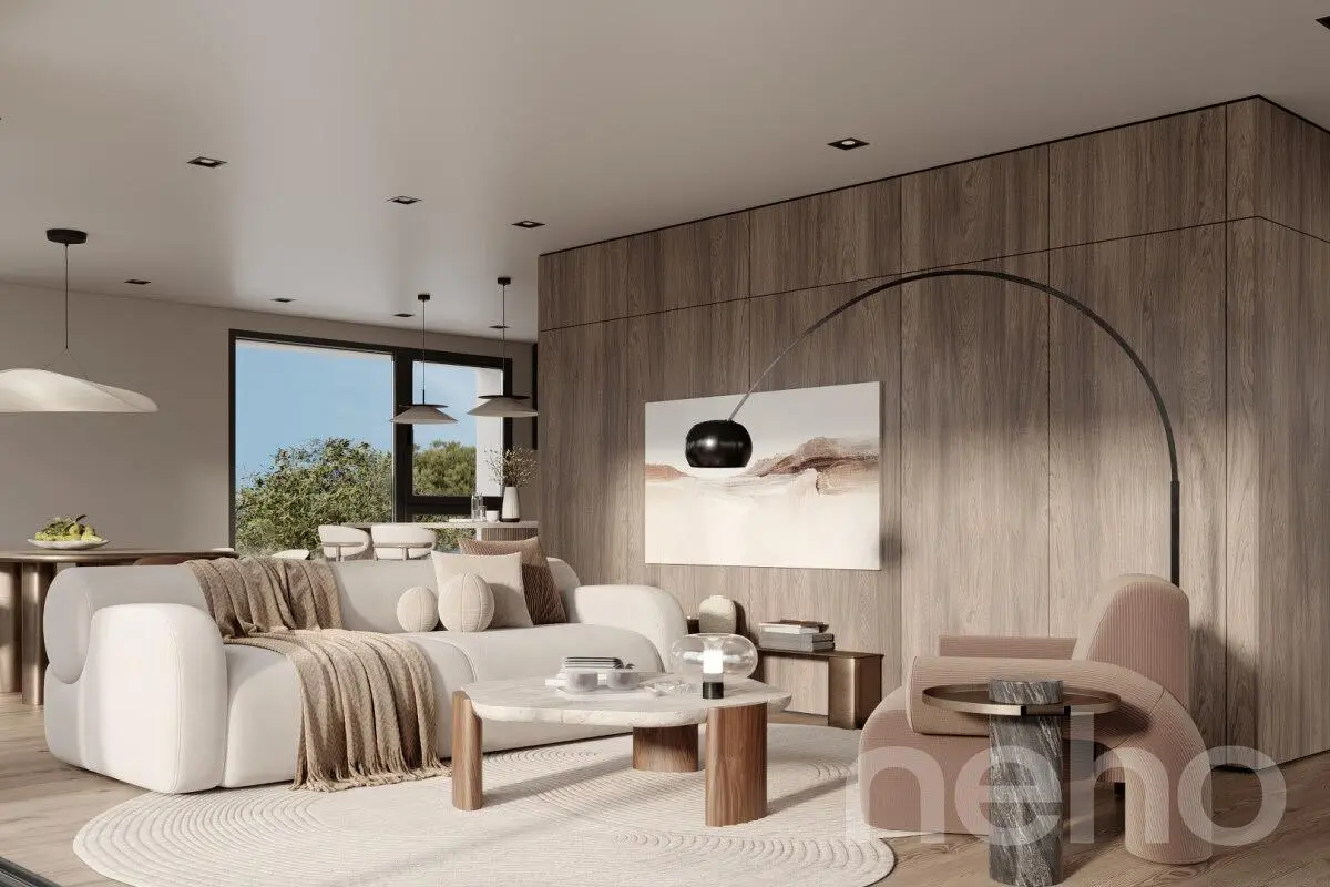 Wohnzimmer; blick, moderner stil, tageslicht