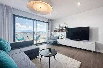 Wohnzimmer; blick, tageslicht, moderner stil
