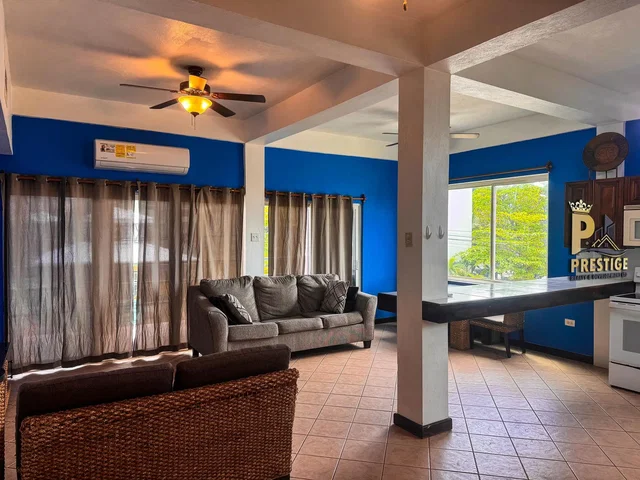 Salón; suelo de baldosas, luz natural, vista