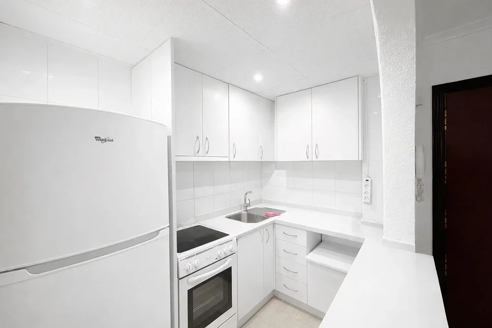 Keuken; keukenapparatuur, natuurlijk licht, moderne stijl