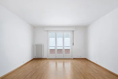 Living room; wood floor, natural light, renovated