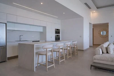 Cuisine; électroménager, lumière naturelle, style moderne