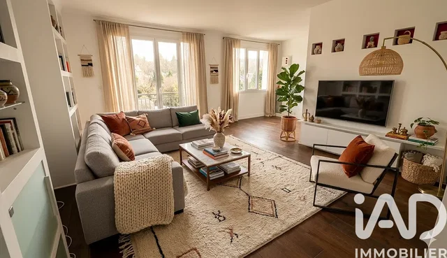 Wohnzimmer; tageslicht, moderner stil, holzboden