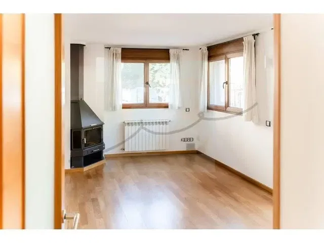 Salón; suelo de madera, luz natural, chimenea