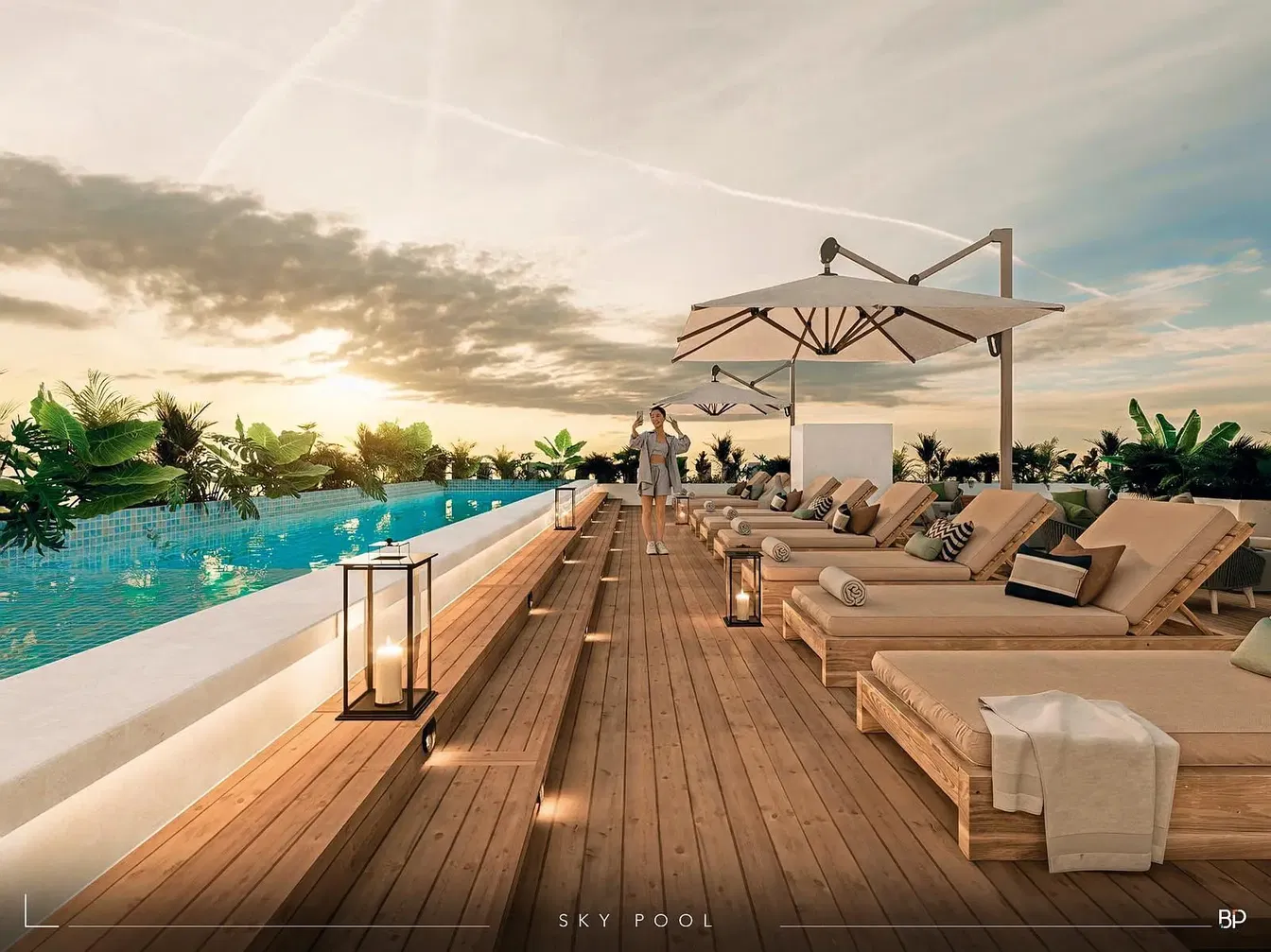 Terasa; výhled, přirozené světlo