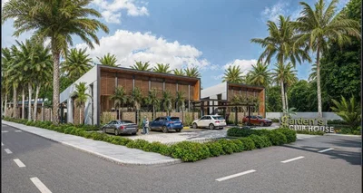 Maison et environs; vue