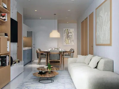 Oturma odası; modern stil, doğal ışık, fayans zemin, tadilatlı