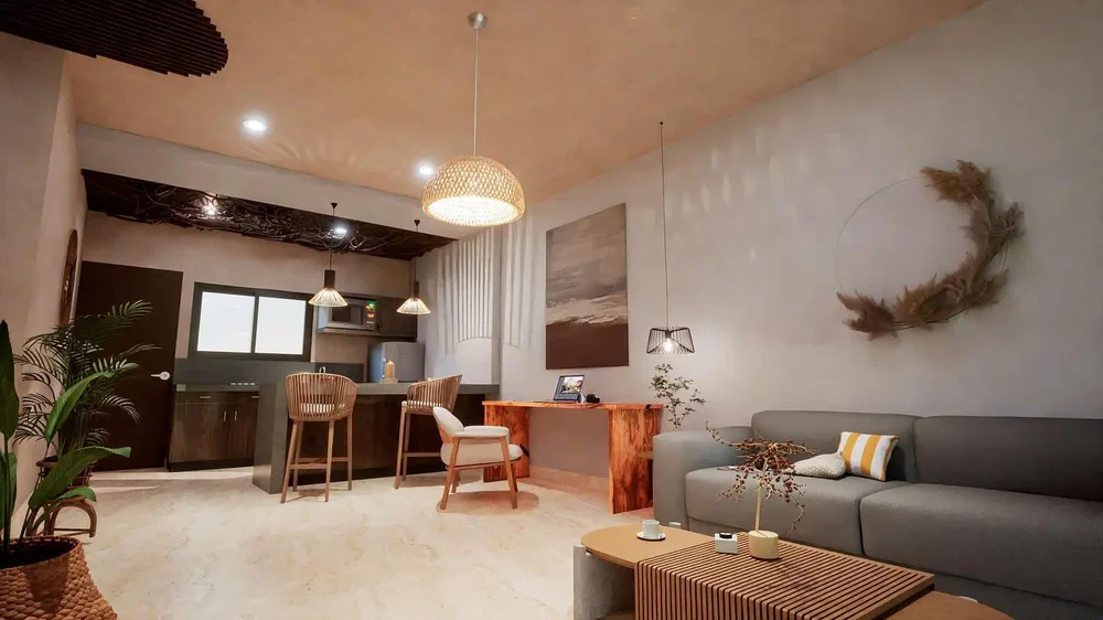 Salon; lumière naturelle, style moderne