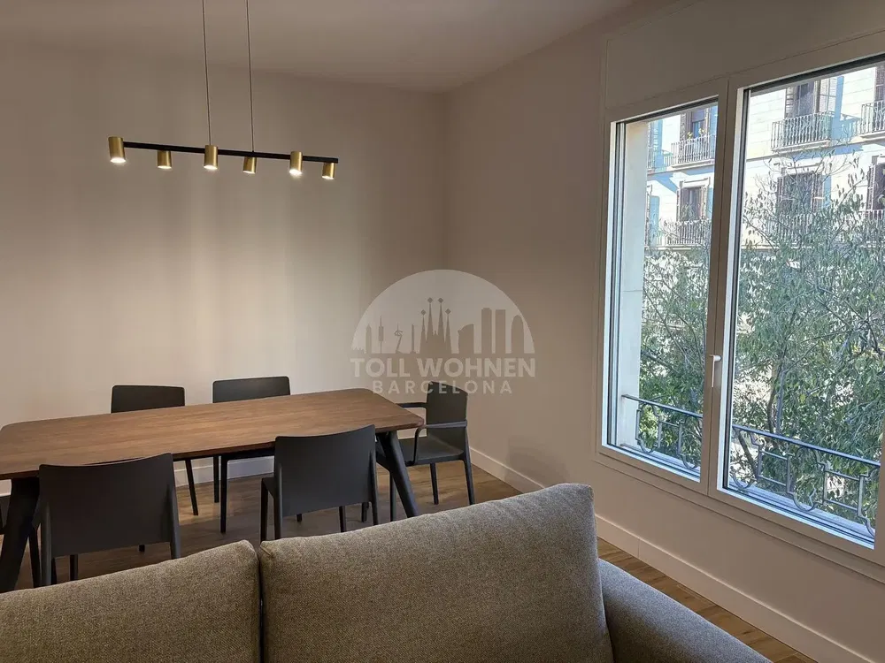 Obývací pokoj; výhled, moderní styl, přirozené světlo