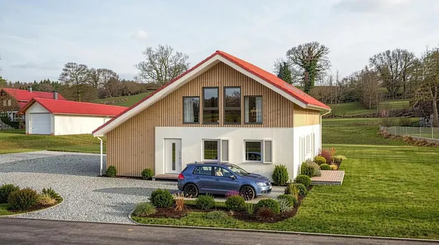 Haus und umgebung; blick