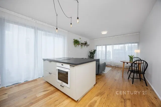 Cuisine; parquet, lumière naturelle, style moderne