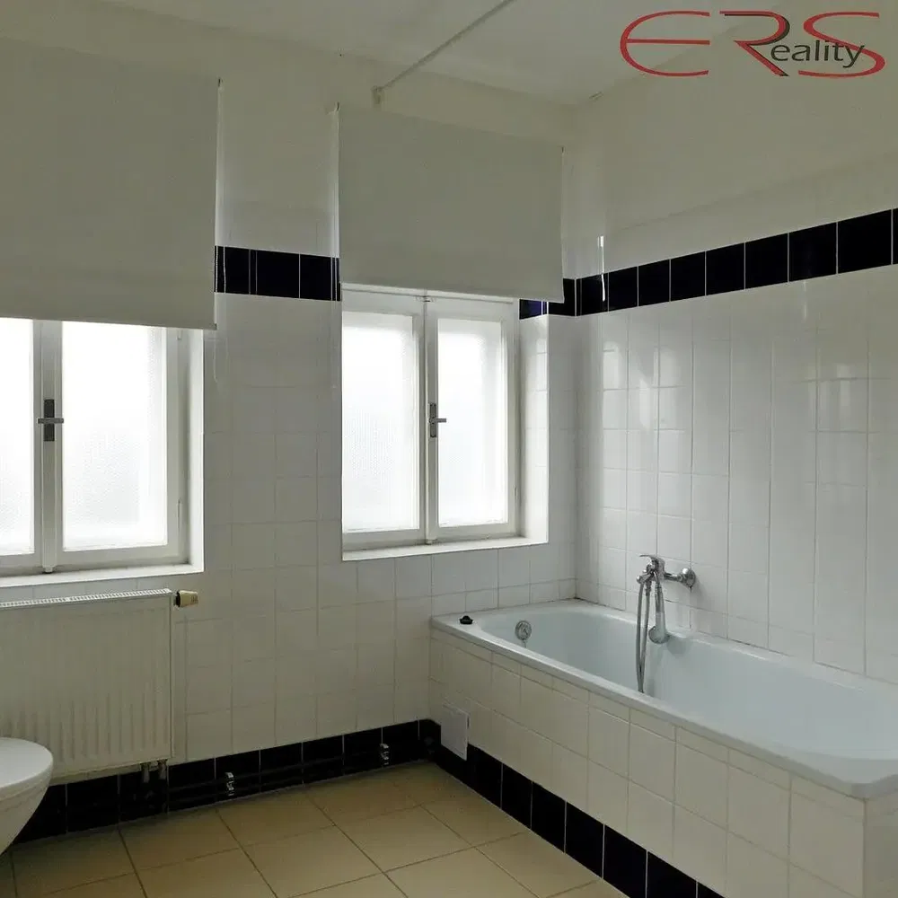 Banyo; fayans zemin, doğal ışık