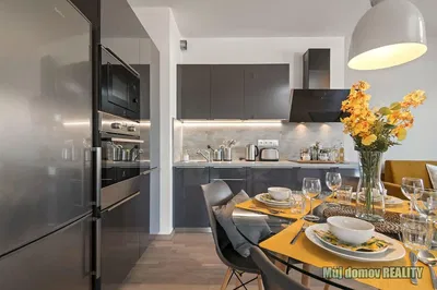 Kitchen; kitchen appliances, modern style, natural light, renovated