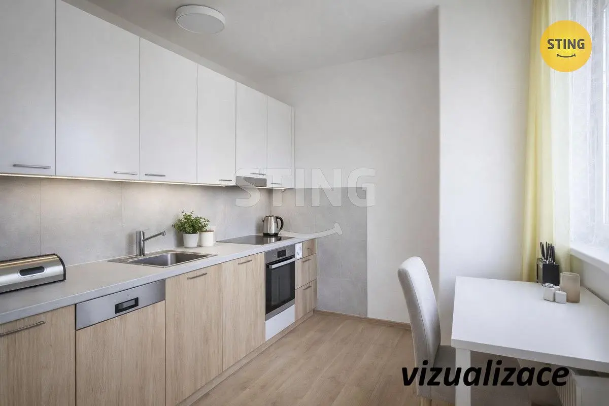 Cocina; electrodomésticos, estilo moderno, suelo de madera, renovado, luz natural