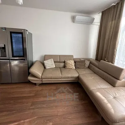 Дневна соба; кухињски апарати, дрвени под, природно светло