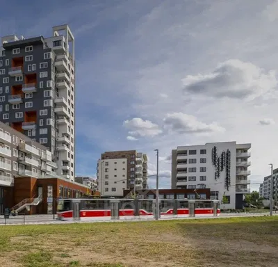 Maison et environs; vue