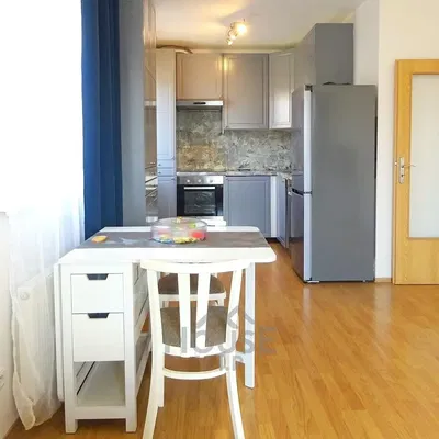 Kitchen; kitchen appliances, wood floor, natural light
