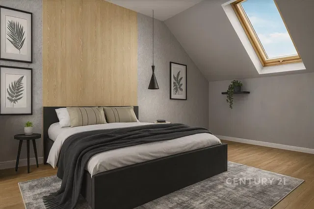 Ložnice; přirozené světlo, moderní styl