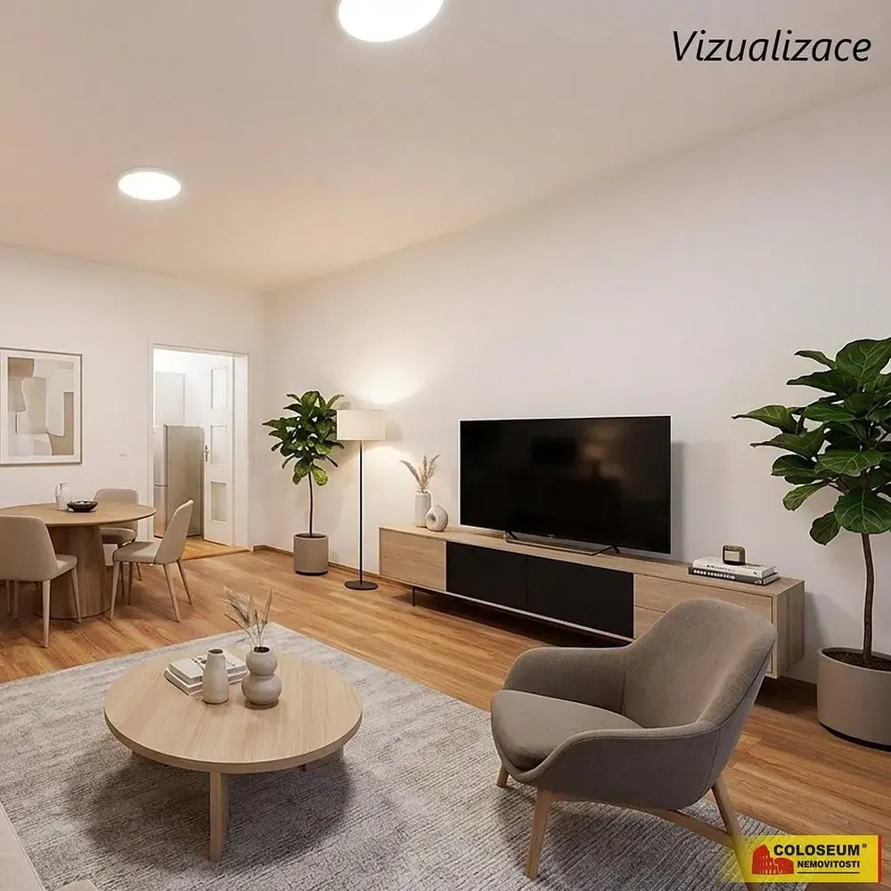 Obývací pokoj; přirozené světlo, moderní styl, dřevěná podlaha