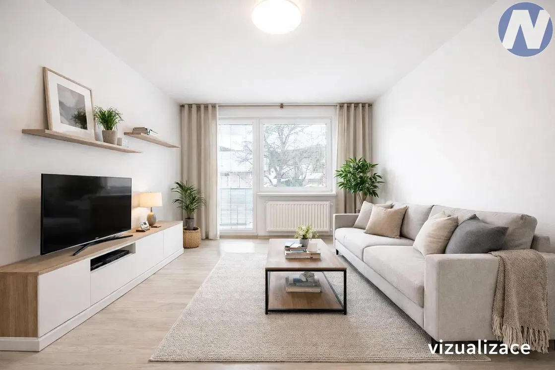 Obývací pokoj; přirozené světlo, moderní styl