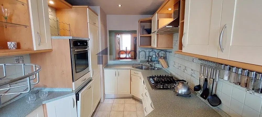 Kitchen; kitchen appliances, tile floor