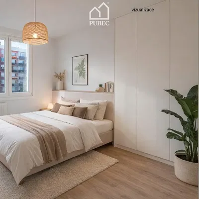 Spavaća soba; prirodno svjetlo, moderni stil