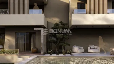 Haus und umgebung; blick, tageslicht, moderner stil