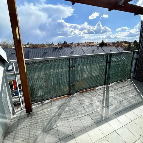 Balkon; fliesenboden, blick