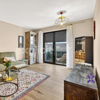 Living room; view, wood floor, natural light, modern style