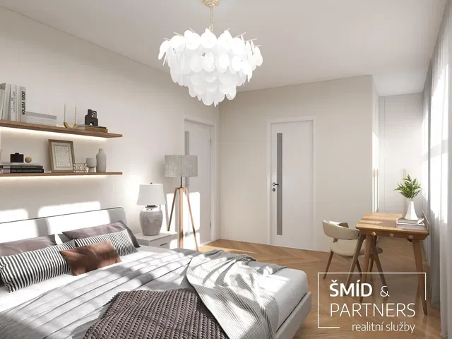 Bedroom; natural light, modern style, wood floor