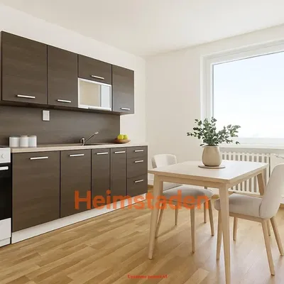 Kuhinja; drveni pod, moderan stil, prirodna svjetlost, kućanski aparati