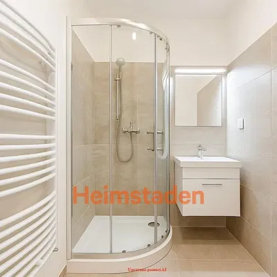 Badezimmer; fliesenboden, renoviert, tageslicht, moderner stil